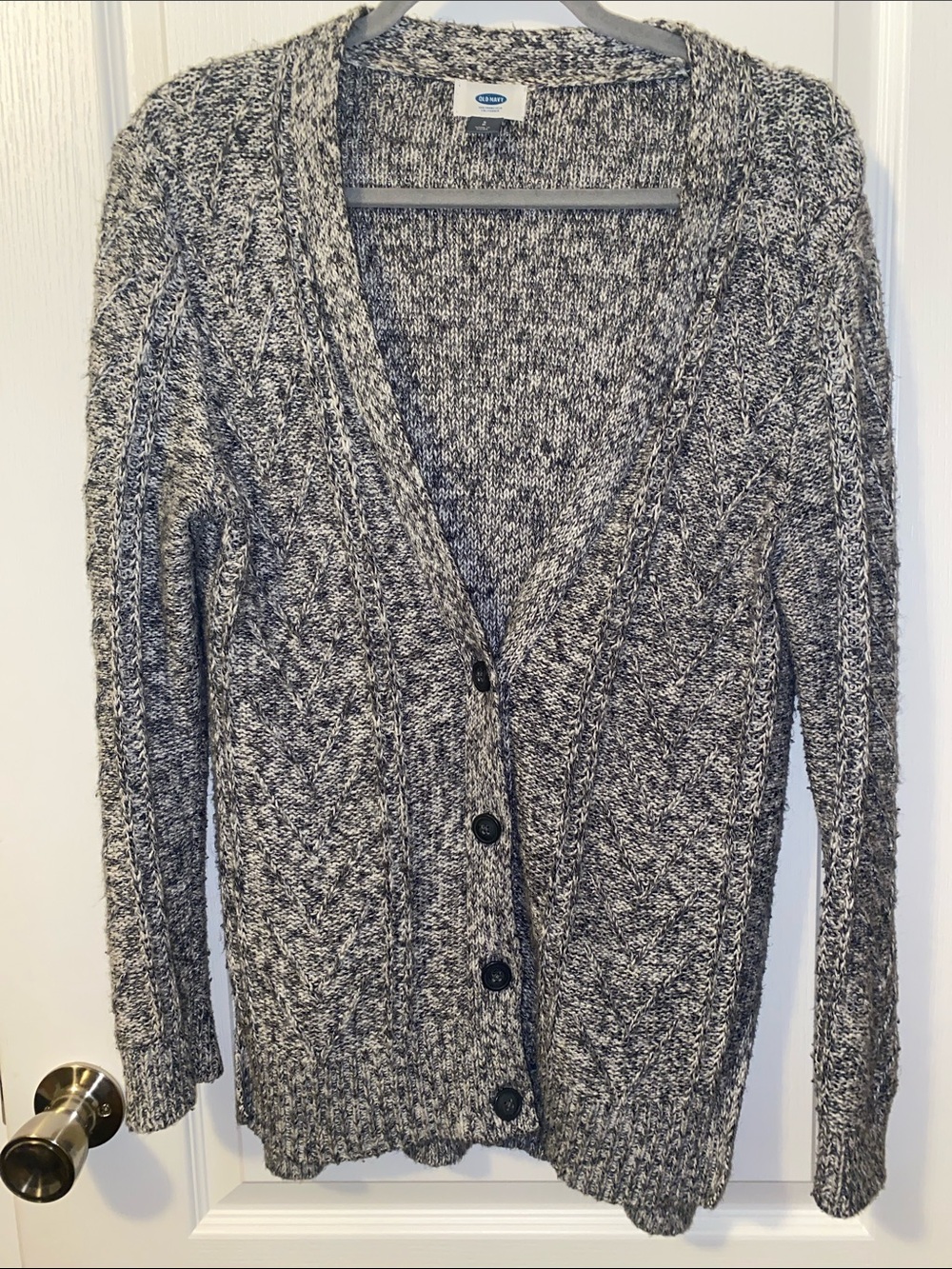 Cable-Knit Button Front Cardigan Sweater
